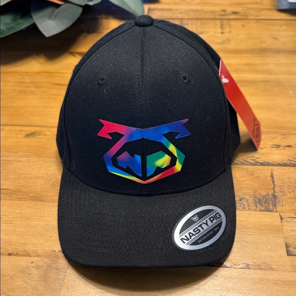Nasty Pig Black Cap with Rainbow Logo